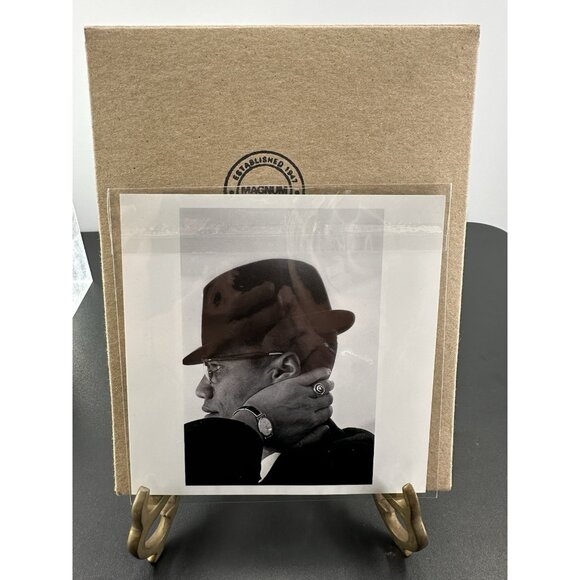 Magnum Photos Eve Arnold  “Malcolm X, Chicago” 6”x6” Estate Print - Picture 1 of 5
